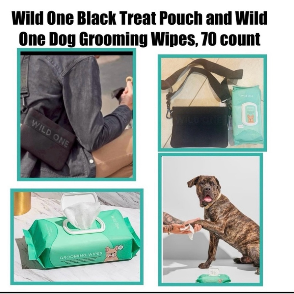 Wild One Black Treat Pouch and Wild One Dog